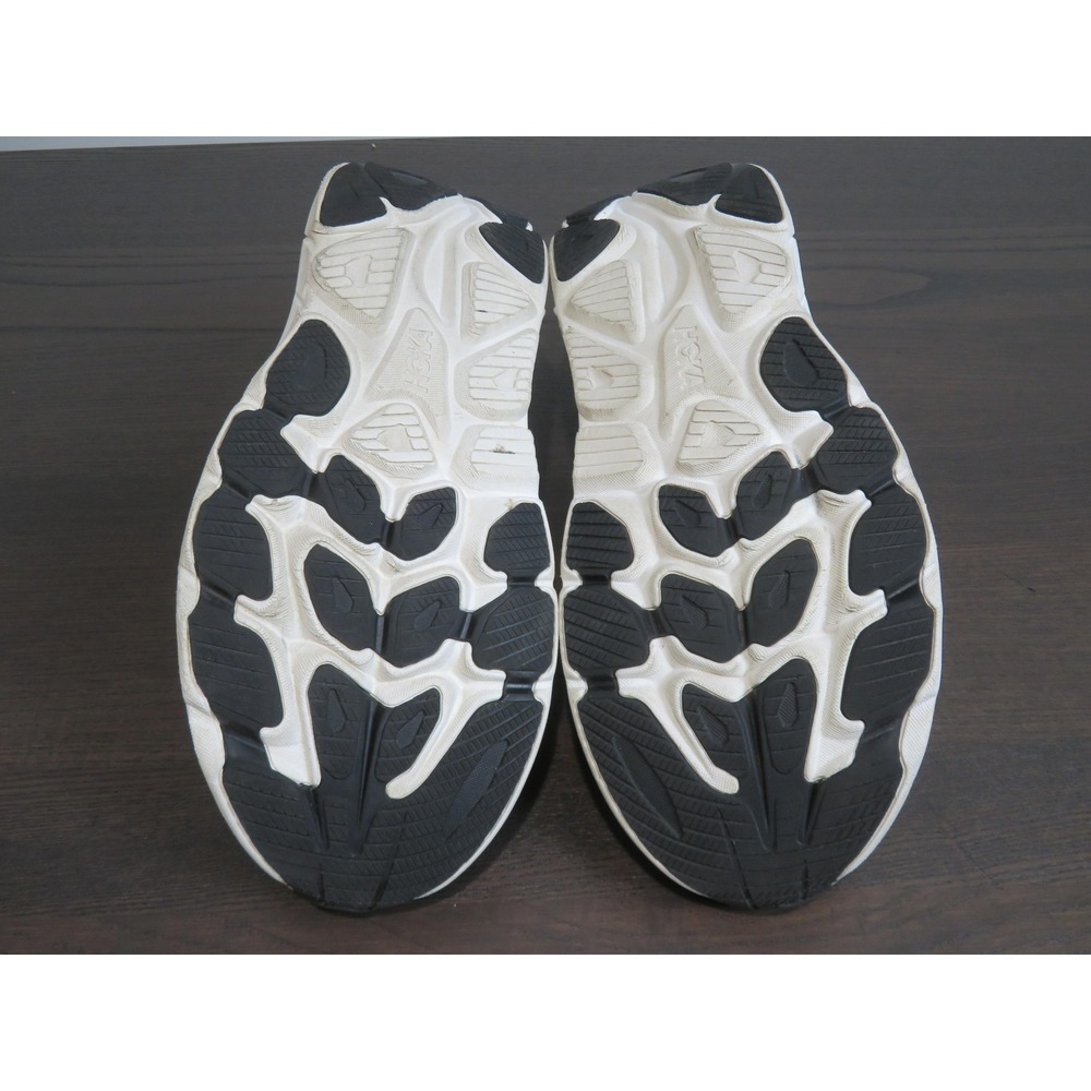 Hoka One One Clifton 10 Shoes Mens Size 14 Black Running Sneakers 1162030 BWHT - Picture 7 of 10